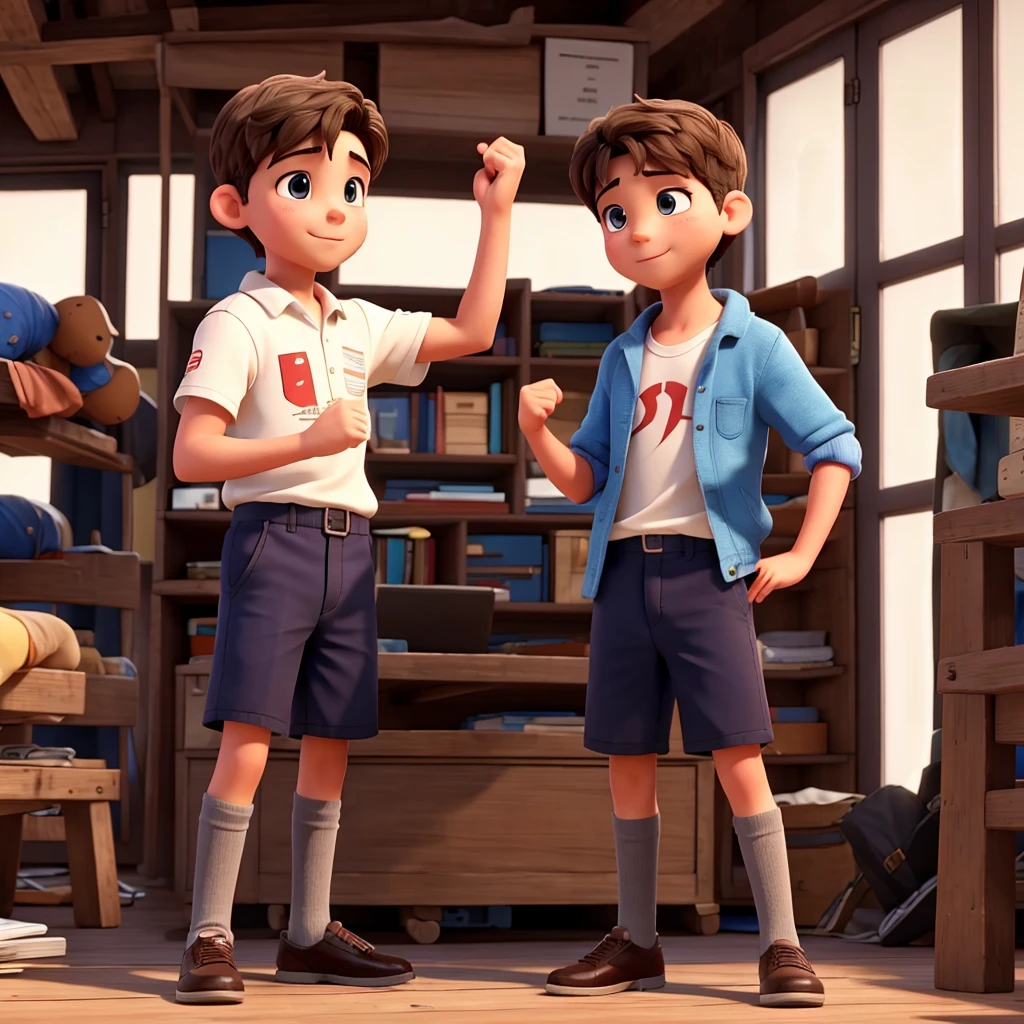 A boy punce a boy