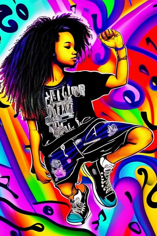 A background filled with scattered musical notes in various sizes and colors
A background completely filled with scattered musical notes in various sizes and colors, covering the entire screen.
beautiful girl colorful image
Dance hiphop Dance CREW Waacking Dance
Punking
black medium hair black medium hair
Five fingers Baggy clothes Baggy clothes