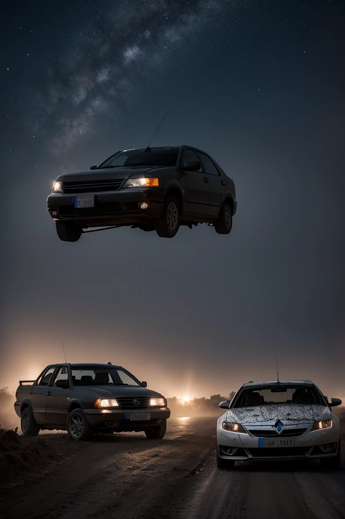 Limbo, broken cars, destroyed cars, vários destroyed cars, dark sky, eye that all come, black mist, desert forest