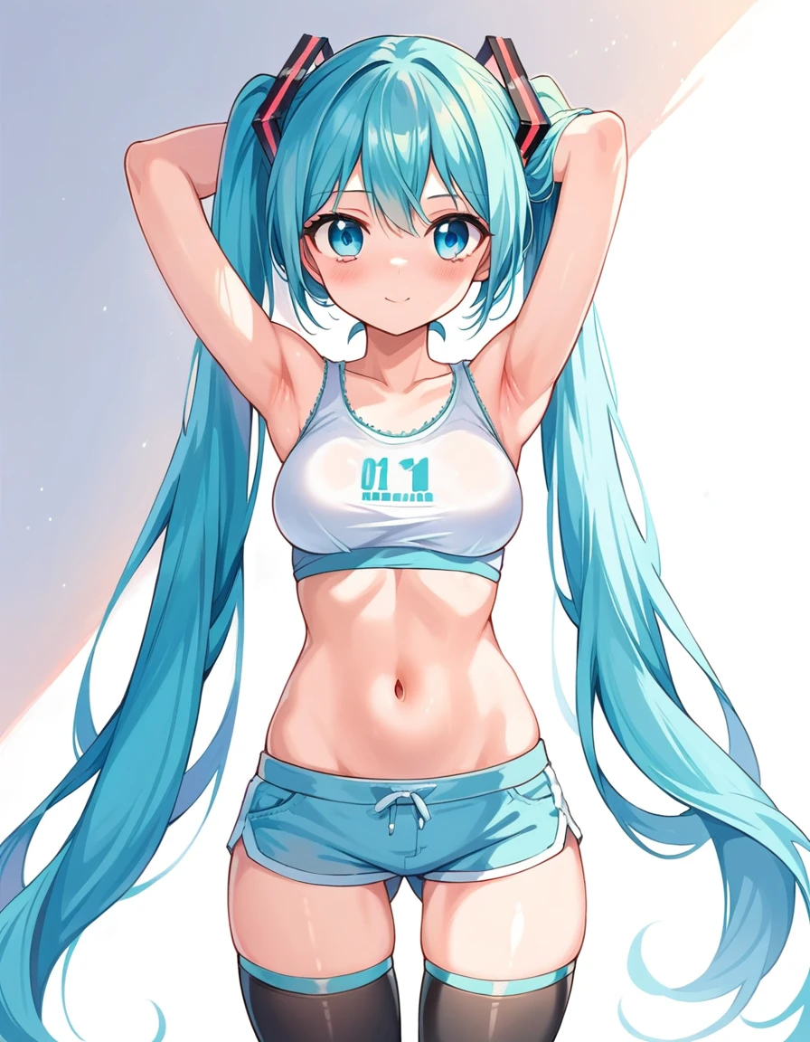 masterquality,nsfw,nudeHatsune Miku,1girl,,poor tits,,nursery uniform smock,nsfw