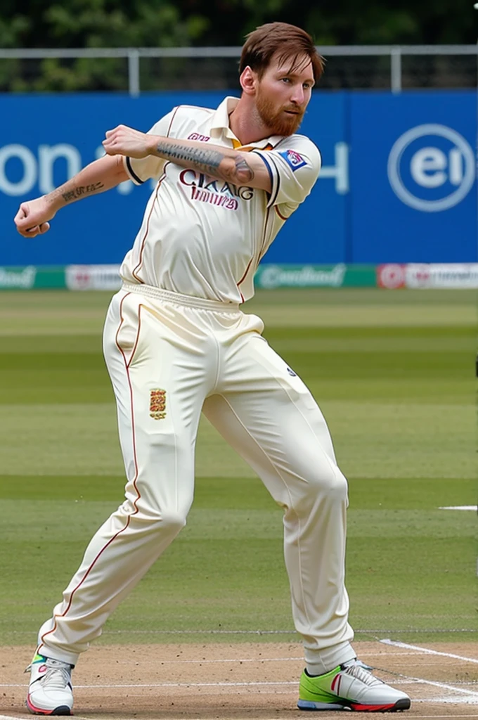 Messi playing cricket