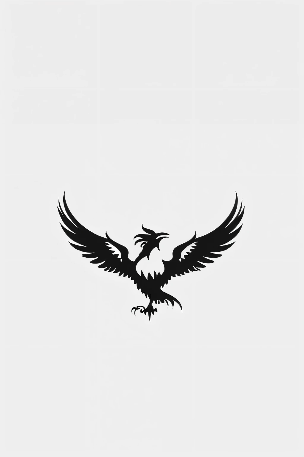 Phoenix, simple strokes, lines, minimalist，logo