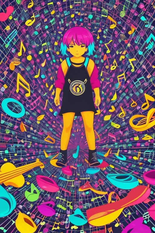A background filled with scattered musical notes in various sizes and colors

A background completely filled with scattered musical notes in various sizes and colors, covering the entire screen.

beautiful girl colorful image

dj heddofwonn

Punking 


black medium hair black medium hair 

Five fingers Baggy clothes Baggy clothes