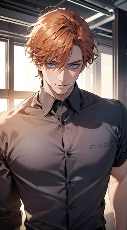(best quality,4k,8k,highres,masterpiece:1.2),ultra-detailed,(realistic,photorealistic,photo-realistic:1.37),1 man,31 years old,mature man,very handsome,without expression,smile,short grey b
Orange hair,blue eyes,penetrating gaze,perfect face without errors,imposing posture,businessman,office background,cinematic lighting,hdr image
