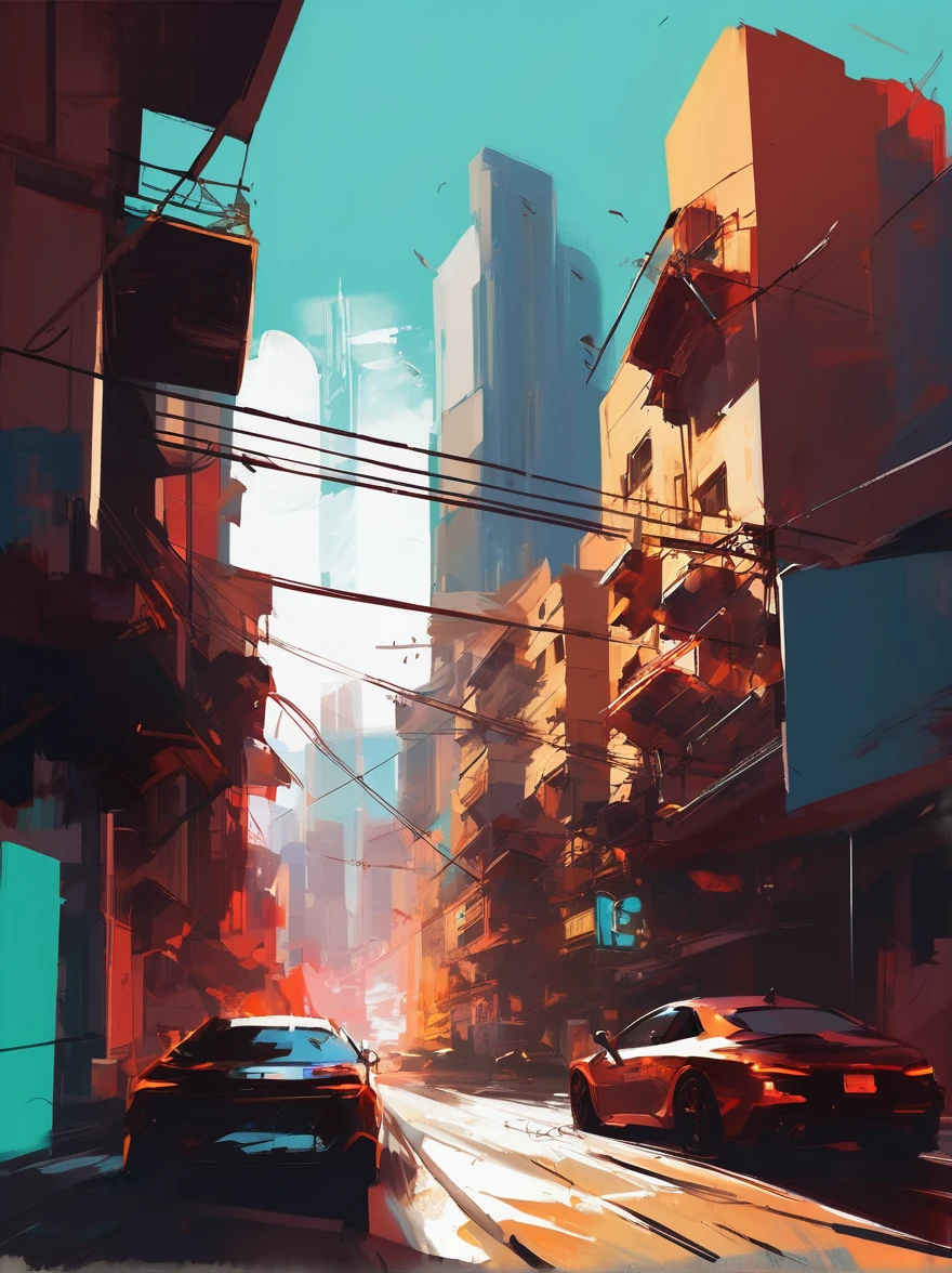 in style of Benedick Bana, city landscape