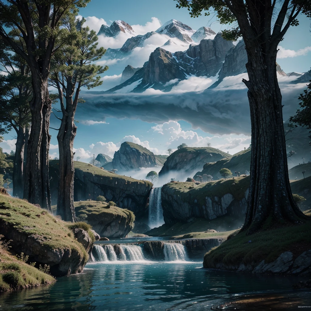 A fantasy world with magical portals, Everything is magical, The atmosphere has a magical quality, Photo-realistic, high detail, best quality, 4K