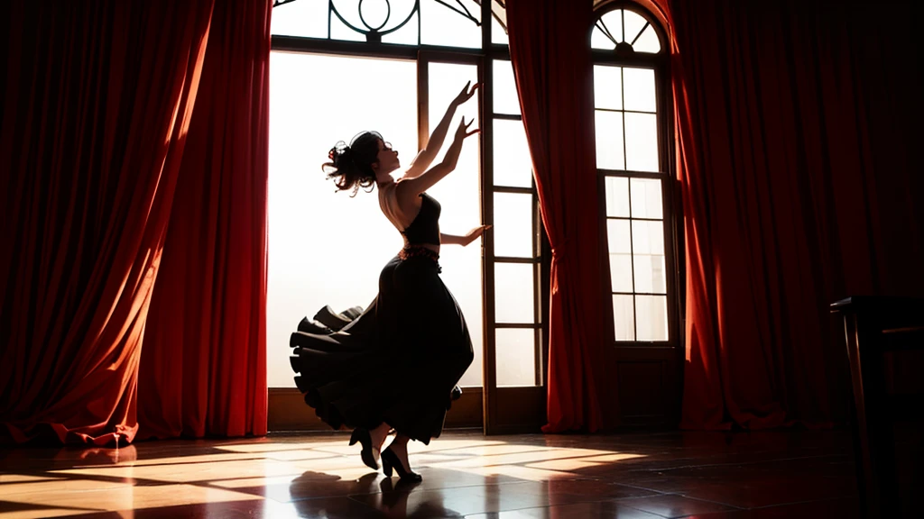 Flamenco dancer silhouette