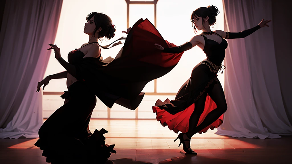 Flamenco dancer silhouette