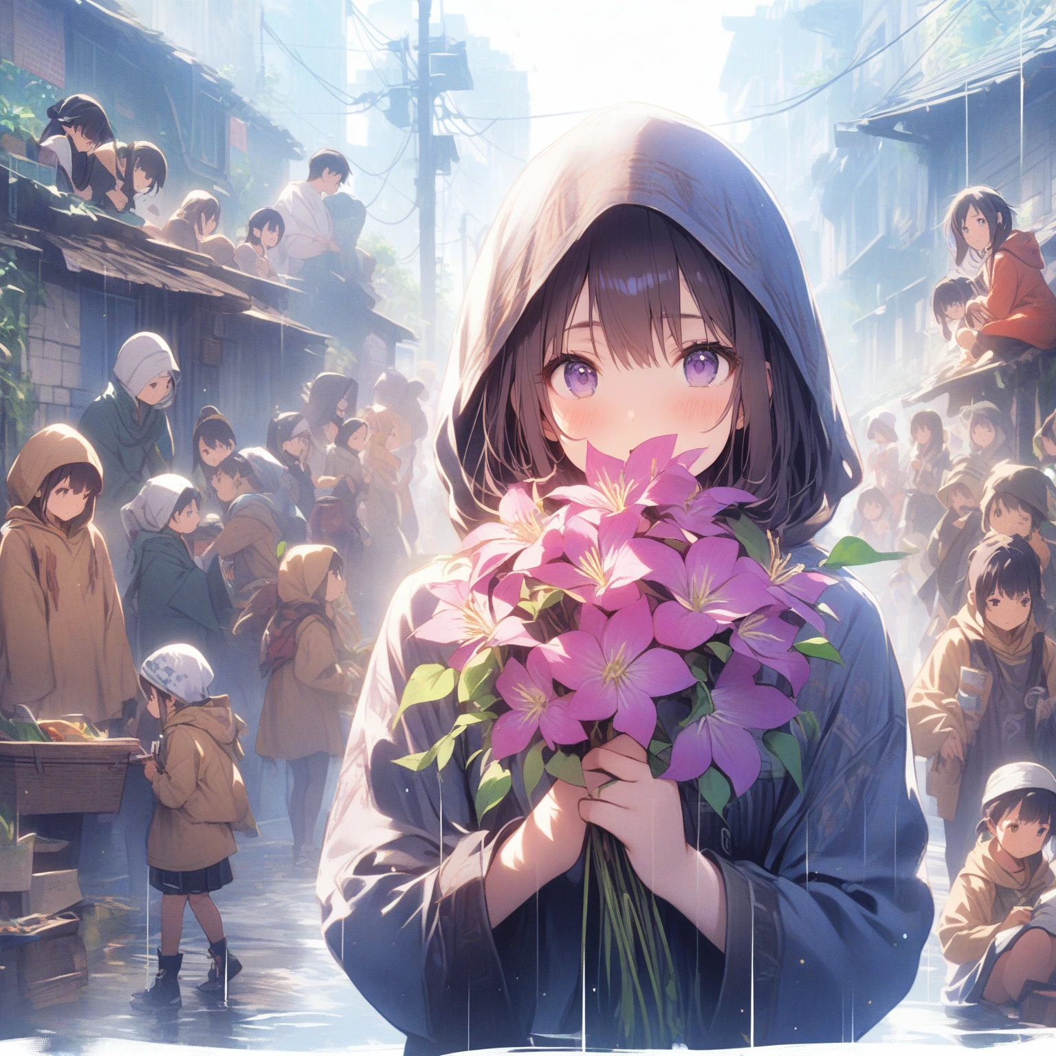 1girl、clematis、Street children in the slums、「The beauty of the spirit」「Traveler's Joy」「Gambit」、tegaki