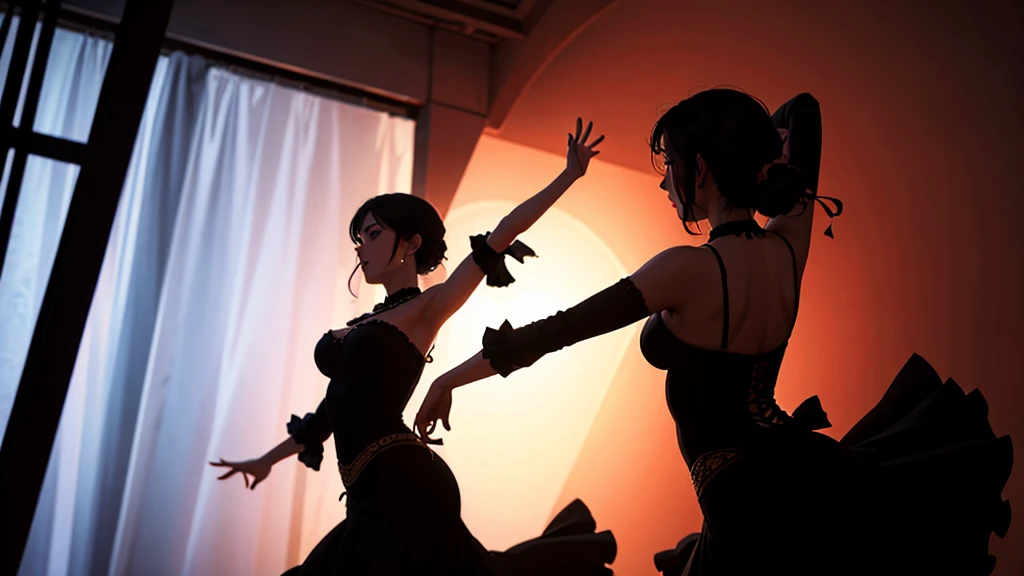 Flamenco dancer silhouette