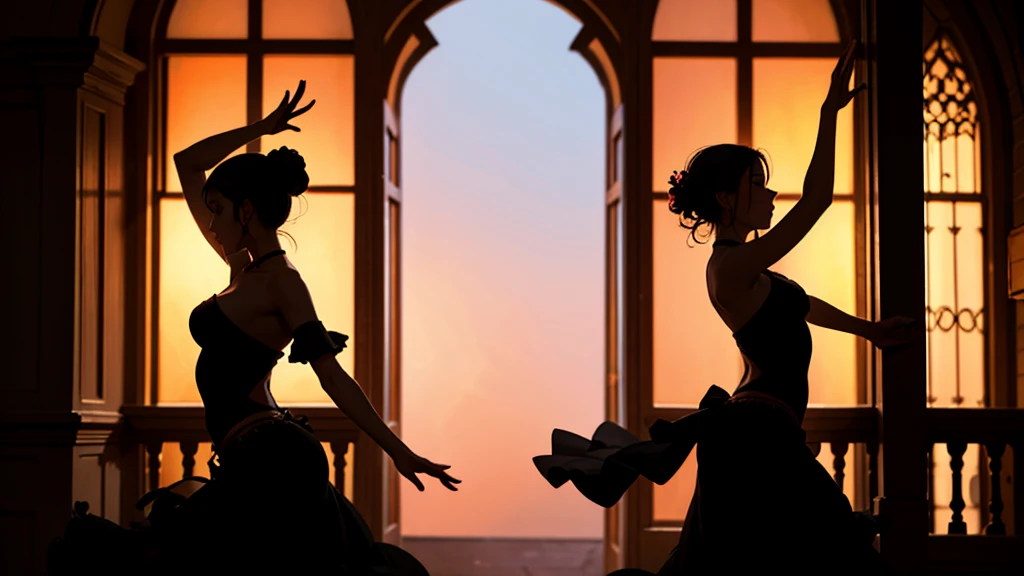 Flamenco dancer silhouette