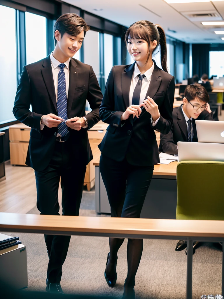 s Office、femele、a smile、suits、personal computers