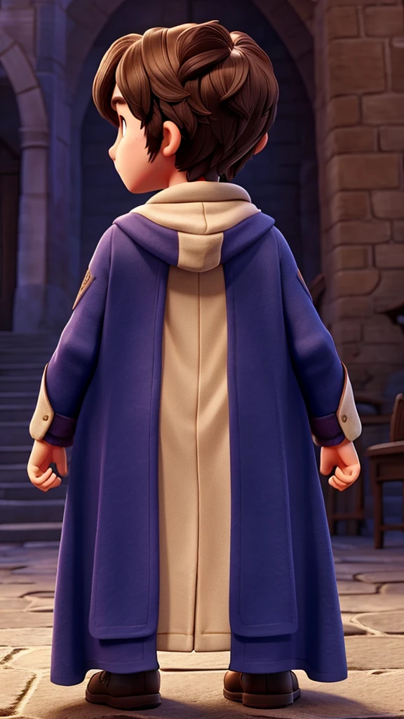 Harry Potter style、Good Youth、Western-style castle、Back view、As I turned around、Wizard
