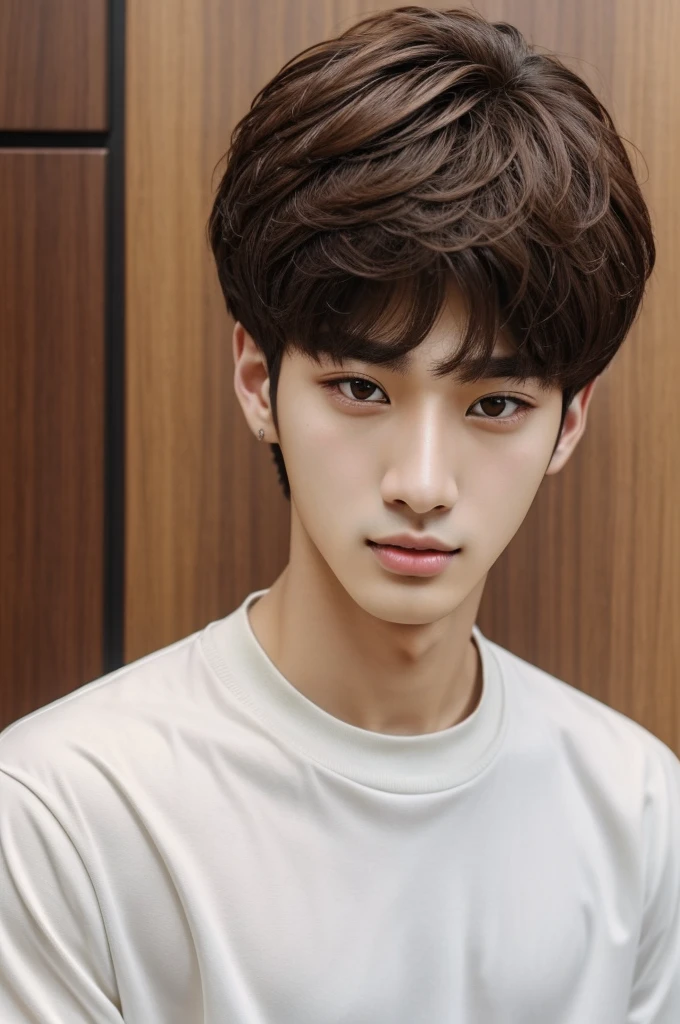 His name is Huening Kai Kamal, He has brown eyes and brown hair., has white skin, a perfect nose and he is very handsome. He belongs to a male Kpop group called Tomorrow x together. (TXT)