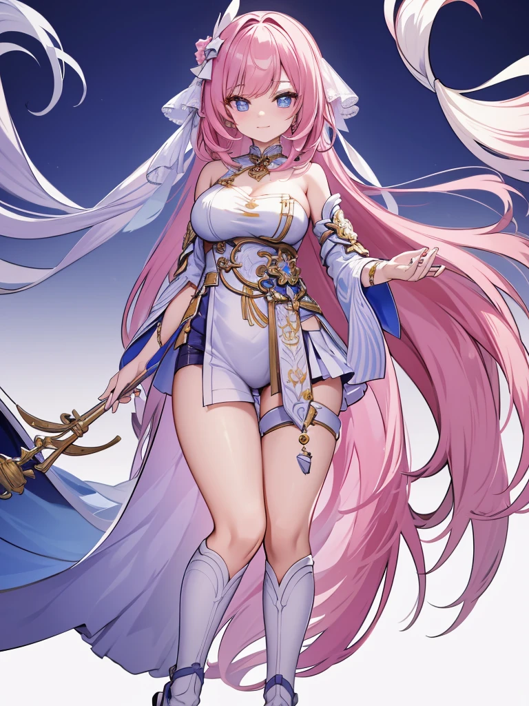 1girl,独奏。elysia,Standing,Full body portrait,From the front,Looking at the audience