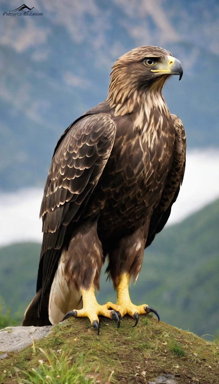 Mountains and forests,There is a kind of beast,Looks like a hawk,The eagle's claws are like a pair of human hands(best quality,4K,8K,High level,masterpiece:1.2),Ultra Detailed,(lifelike,Photo real,Photo real:1.37),Highly detailed animals,Realistic lighting,Fantasy Creatures