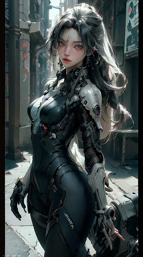 ((Best quality)), ((masterpiece)), (detailed:1.4), 3D, an image of a beautiful cyberpunk female,HDR (High Dynamic Range),Ray Tracing,NVIDIA RTX,Super-Resolution,Unreal 5,Subsurface scattering,PBR Texturing,Post-processing,Anisotropic Filtering,Depth-of-field,Maximum clarity and sharpness,Multi-layered textures,Albedo and Specular maps,Surface shading,Accurate simulation of light-material interaction,Perfect proportions,Octane Render,Two-tone lighting,Wide aperture,Low ISO,White balance,Rule of thirds,8K RAW,