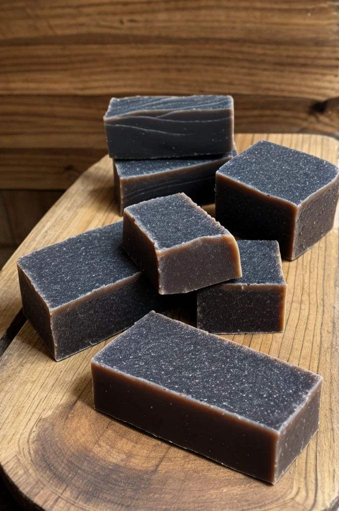 Artisanal active carbon soap