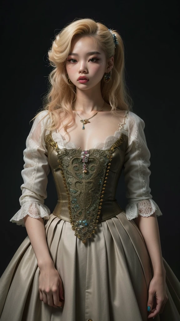 um close up de uma mulher com cabelos longos usando um vestido roxo, jennie blackpink, basia tran |, asian features, jossi do blackpink, Xision Wu, young skinny gravure idol, Poarch bonito, Lulu Chen, a young asian woman, Shen Mingchen, young asian girl, Xintong Chen, gemma chen, Gongbi, Asian girl with long hair