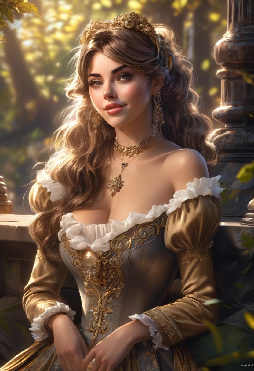 masterpiece, best quality, highly detailed, 1girl, solo, twintails, off-shoulder sweater, choker, large glasses, gold locket, jacket, hairband, looking at viewer, smile, blush, Wide Smile, Eyes Detailed & Wide, sexy Pose. Ultra HD, Rococo-Inspired Fantasy Art With Intricate Details. Cute, Charming Expression, Alluring-Gaze, looking at viewer Beautiful Eyes, An-Ideal-Figure. Large Youthful Well-Shaped-Breasts, Massive-Round-Bosom, Décolletage. slim waist, fit body, full lipsWarm lights , woman in a dreamy forest at night, with fluffy hair, delicate face, realistic, real, slim, large aperture, sexy shots, attractive poses,Stunnin gly beautiful merge of Scarlett Johanson. Alison Brie, Selena Gomez. symmetrical face, photorealistic, photography, path tracing, specular lighting, volumetric face light, path traced hairmaximum quality{(masutepiece) (8K High Resolution) (top-quality) In the style of breath of the wild.
