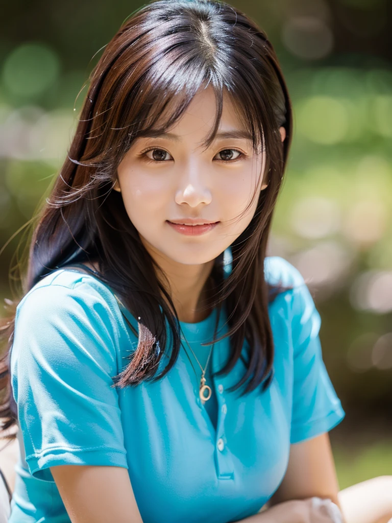 (((She's in just a bikini)))、masterpiece、超High resolution、She is very cute and young like an idol...々Cute 18 year old business woman、((Her height is as short as a high schoolntle and cute、A kind smile、Medium Bust、Working in an office with a business desk in a building ((He is having a conversation with a male employee wearing a suit.)). whole body、RAW Photos、Genuine、High resolution、Live Action