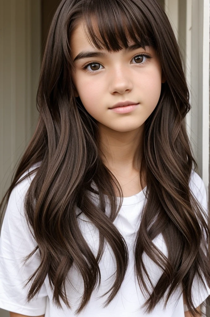 Make a -yeld w white skin and dark brown hair.