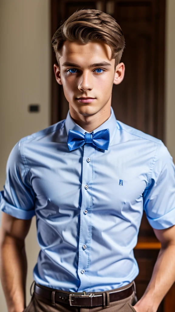 19 year old male wearing bow tie and lomg sleveed button up
4K HIGH REZ
Physical Description: Brown colored hair and skinny build. 5"5 and 150 LB. Blue eyes.
.