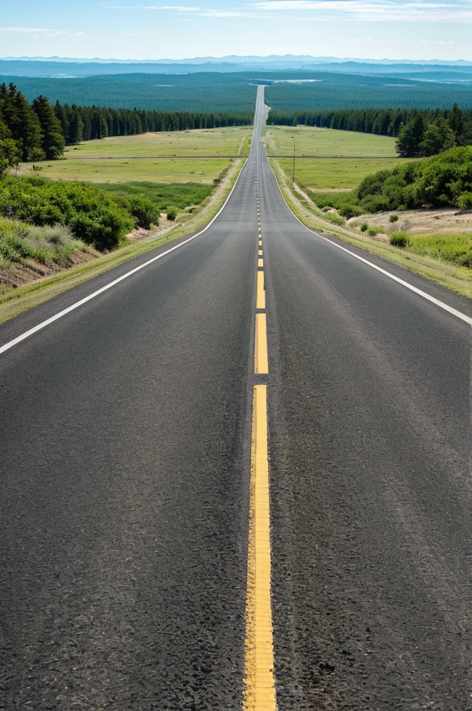 Background: A road stretching into the distance, symbolizing moving forward.