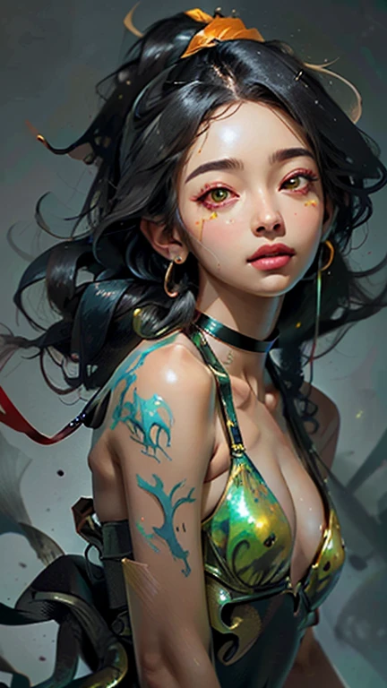 Photographed from the feet、(((full body portrait)))、cute 妖精 ,girl, 1girl,(((a bit ,tiny a bit body,small))),((anime 妖精 with extremely cute and beautiful braided hair)),Latex Micro Bikini、 (((flat chest))),((((black hair:1.35,colorred inner hair,ear breathing)))),(((red_eye:1.3))),Complex eye,beautiful detailed eye,symmetrical eye,big eye:1.5,(((Glossy skin:1.5,bright skin: 1.5,sunburned skin,shiny skin,very shiny skin,shiny body,plastic glitter skin,exaggerated shiny skin,illuminated skin))),(,detailed body,fine arms,(detailed face)), cute,slutty,erotic,bold,NSFW, revealing clothing,show your skin,(Completely naked),(choker,wrist cuffs),((Complex outfit,Complex clothes))), (dynamic pose:1.0),embarrassing,(shiny winter ornaments),High resolution,sharp focus,(Super detailed,very detailed),(realistic artwork:1.8),(very detailed CG unity 8k wallpaper),(((bright colors,vibrant theme))),(Complex),(masterpiece),(highest quality),angle from below