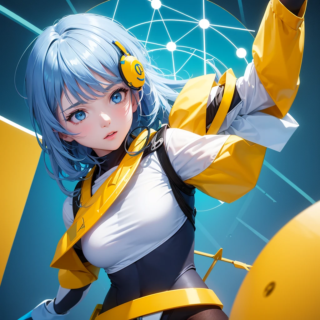 1girl,colorful modern minimalist logo design,educational icons such as open book with light bulb above,interactive elements like arrows and circles around icons,vibrant colors blue,green,yellow,shield or circular frame base,detailed,hyper realistic,cinematic lighting,4k,8k,photorealistic,award winning