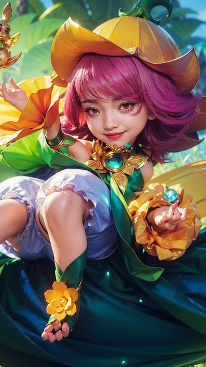 (female:1.2), 8k, ultra hd, ultra detailed texture, hyper realistic, masterpiece, detailed texture, detailed face, detailed skin, detailed lighting, (photorealistic:1.5), best quality, beautiful lighting, cinematic lighting, professional lighting, ultra highres, realistic, detailed hair, real hair, high quality, (realskin:1.5), extremely detailed, finely detail, ultra-detailed, 1girl, solo, elf, pointy ears, standing, demon horns, forehead protector, (red eyes:1.5), v-shapped eyebrow, lips, red lips, evil smile, nose, make up, pretty, beautiful, cute face, long hair, blue hair, high ponytail, large breasts, cleavage, armpit, navel, stomach, black armor, pauldrons, bare shoulders, shoulder armor, thigh high, sleevless, detached sleeves, breastplate, gauntlets, Chang'e \(mobile legends\), depth of field, looking aways, white skin, skin tight, amazing pose, outdoors, glowing, dark view, blurry background