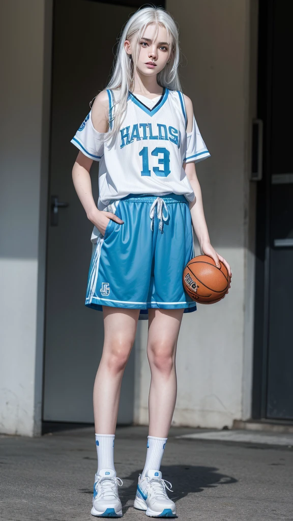 plusieurs vues, 1 , T-shirt, shorts, basket-ball, Arrière-plan unique, fond blanc, tout le corps,
