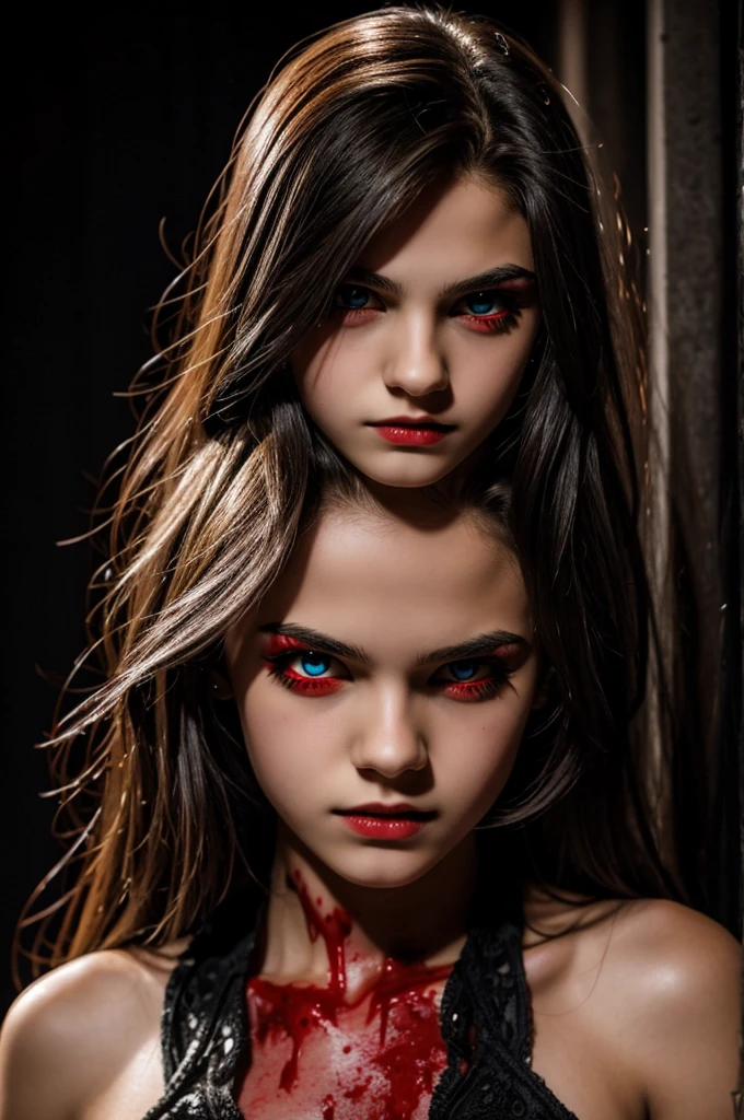 Vampire with bloody eyes