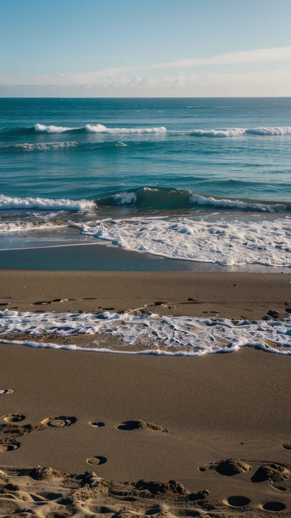 I created a photo of a beach landscape