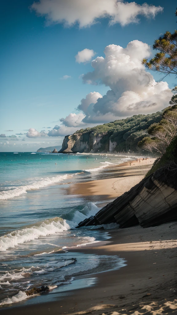 I created a photo of a beach landscape