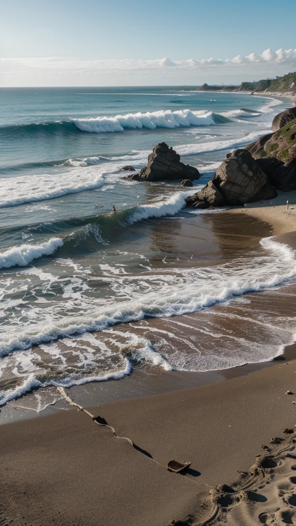 I created a photo of a beach landscape