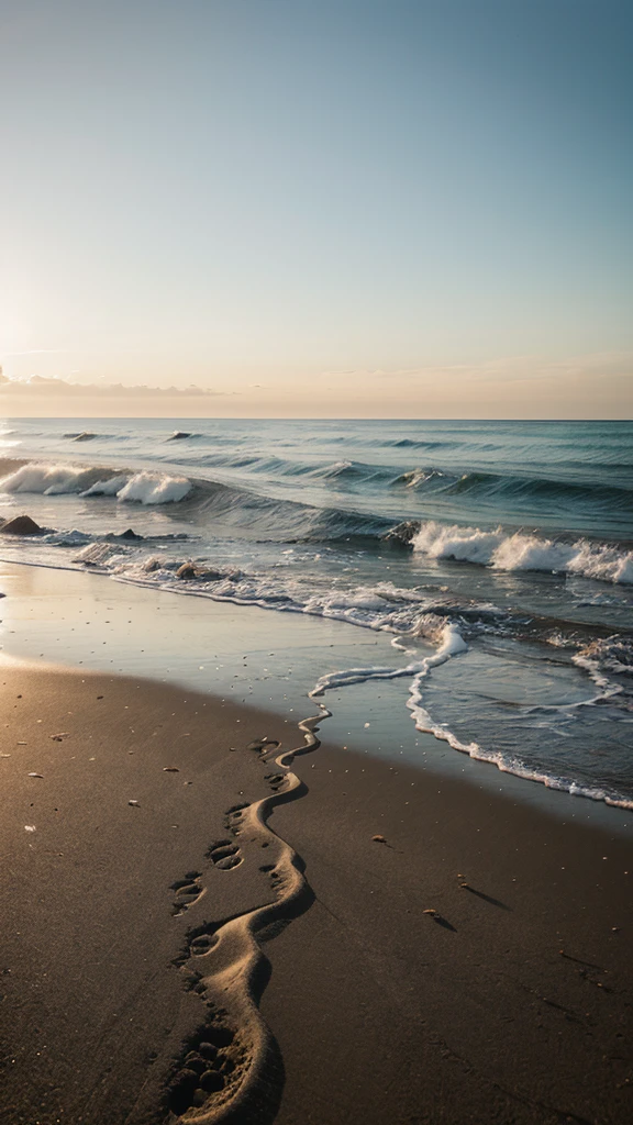 I created a photo of a beach landscape