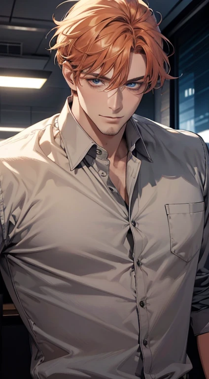 (best quality,4k,8k,highres,masterpiece:1.2),ultra-detailed,(realistic,photorealistic,photo-realistic:1.37),1 man,31 years old,mature man,very handsome,without expression,smile,short grey b
Orange hair,blue eyes,penetrating gaze,perfect face without errors,imposing posture,businessman,office background,cinematic lighting,hdr image