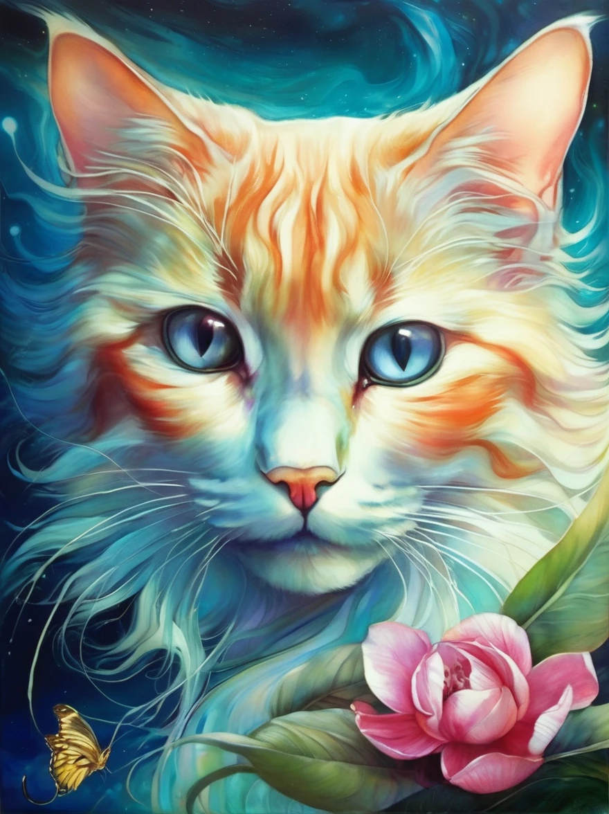 feline animal painting, Anna Dittmann