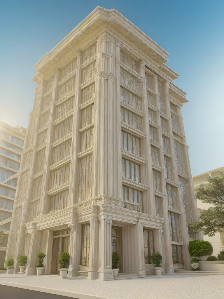 1 neoclassic house:, townhouse, neo classic detail:1.2