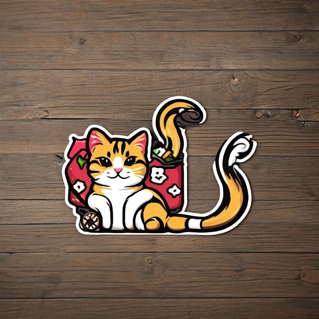 cute 1 cat sticker