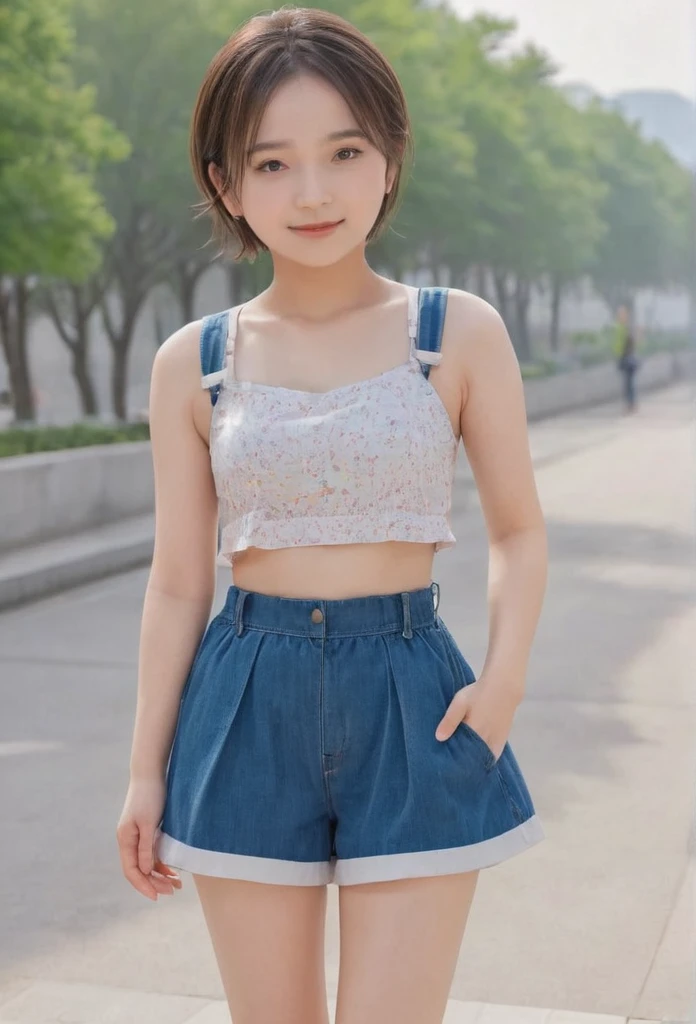 8K,best quality,masterpiece,Ultra-high resolution,2_girls,original photo,10 years old,{(Wanton)}teenage_girl,Russian,beautiful face shape,belly button,{(flat chest:1.25)},Very detailed,standing, clean legs, Anatomically correct, flawless, panoramic background