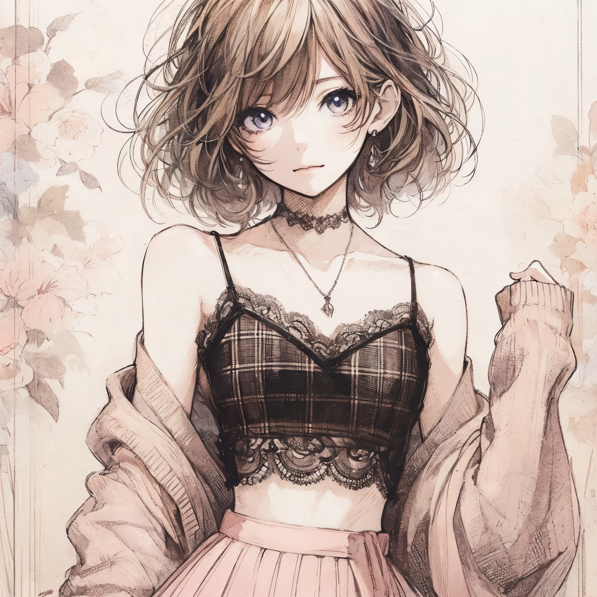 Official art using high-quality hand-drawn watercolor sketch techniques. (best quality,4k,8k,highres,masterpiece:1.2),ultra-detailed,beautiful detailed eyes,A girl with beautiful eyes, everyone, beautiful anime girl, cute anime girl, smooth anime art, anime style, elegant colors, soft lighting, delicate beautiful wet eyes, very coquettish, (beautiful large breast:1.2), (correct hands:1.2),