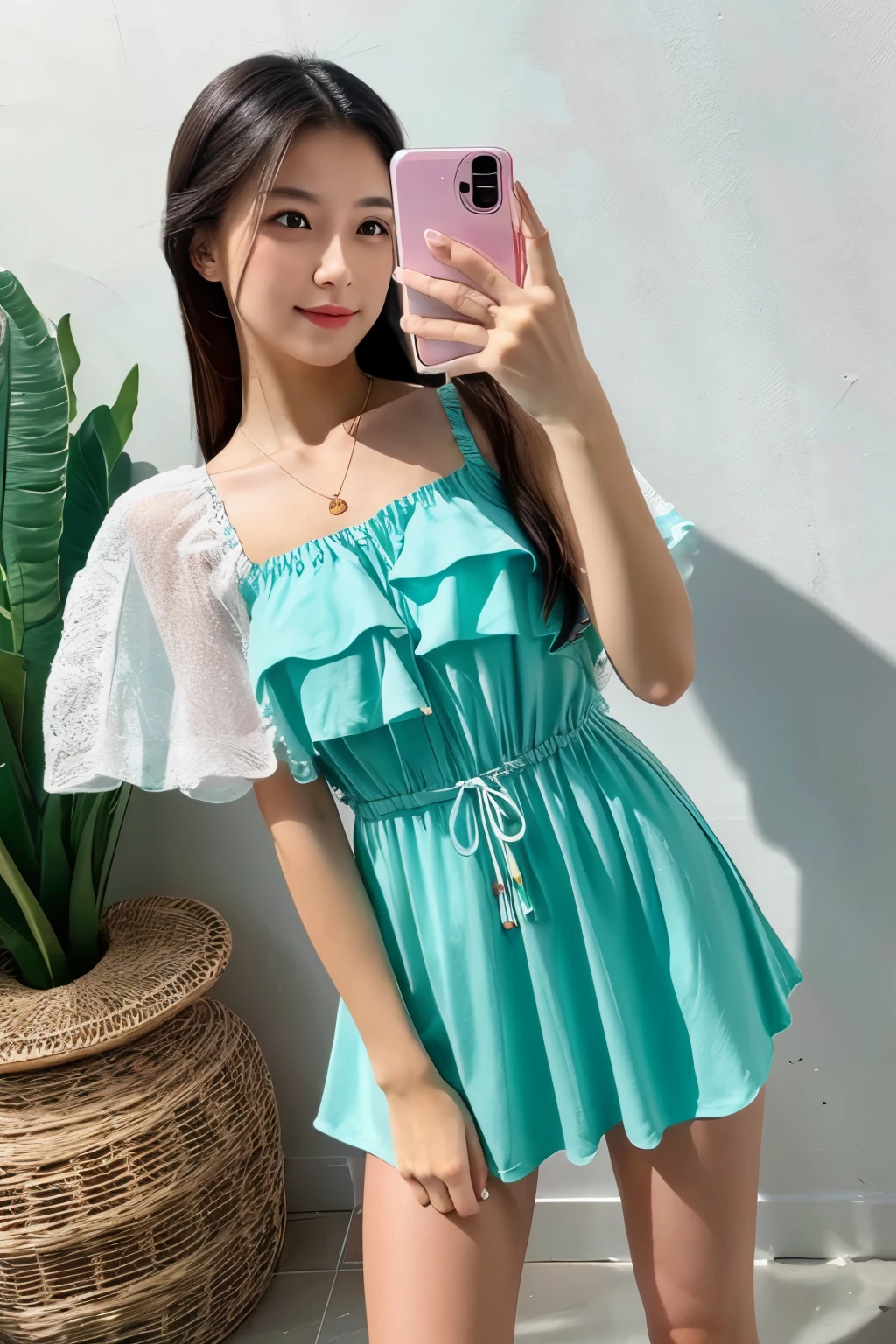Selfie,woman,Summer clothing