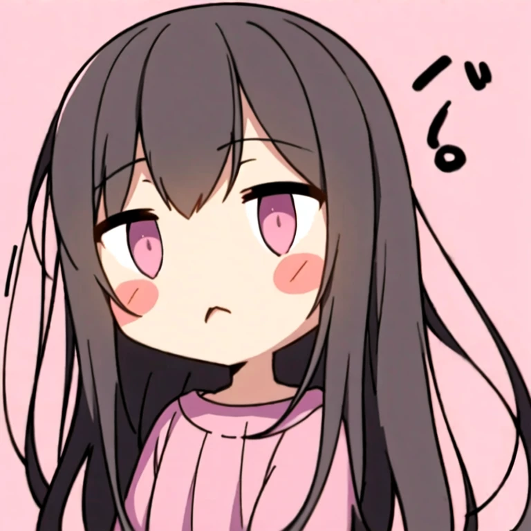 Anime girl with long black hair and pink shirt looking up at the sky, Animation drawings inspired by Ma Yuanyu, tumblr, serial art, Cute and natural anime face, Cute anime face, Cute girl anime visual, Cute anime girl, extremely Cute anime girl face, Lovely art style, Cute anime girl portrait, Kawaii realistic portrait, Young anime girl
