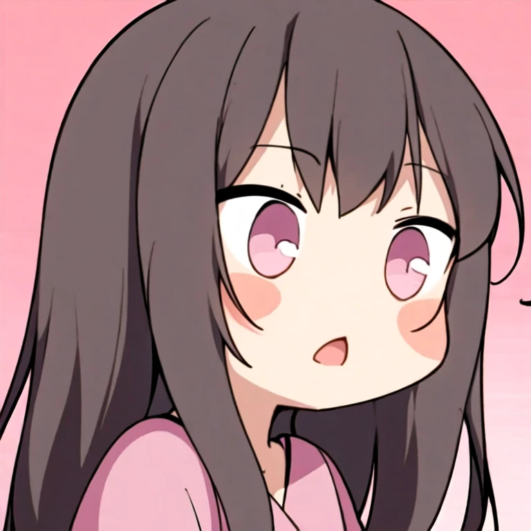 Anime girl with long black hair and pink shirt looking up at the sky, Animation drawings inspired by Ma Yuanyu, tumblr, serial art, Cute and natural anime face, Cute anime face, Cute girl anime visual, Cute anime girl, extremely Cute anime girl face, Lovely art style, Cute anime girl portrait, Kawaii realistic portrait, Young anime girl