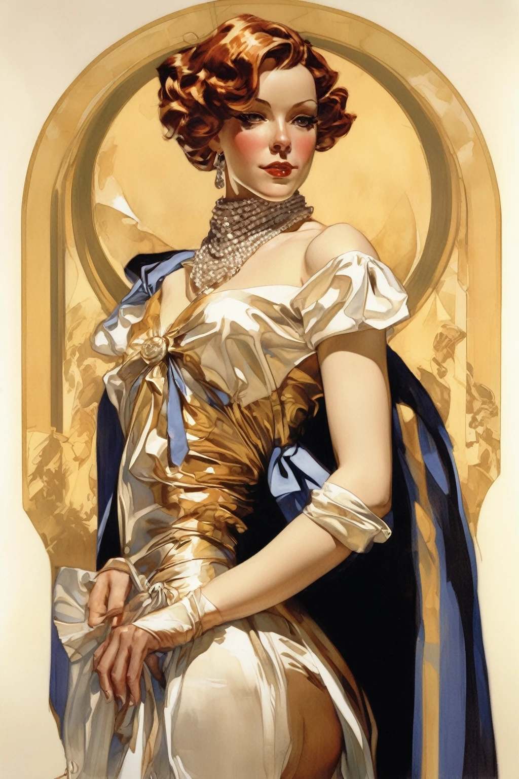 character.c. Leyendecker Style - Mardi&#39;s Man is Beautiful and Interesting. Beautifully decorated in a modern style, The sea spreads out at the foot of the mountain. Painting done in the style of characteroseph christian Leyendecker