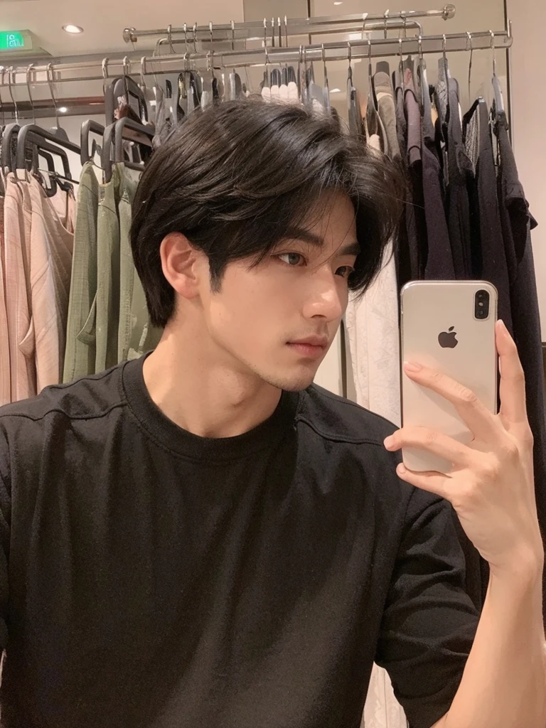 Handsome boy,Black hair