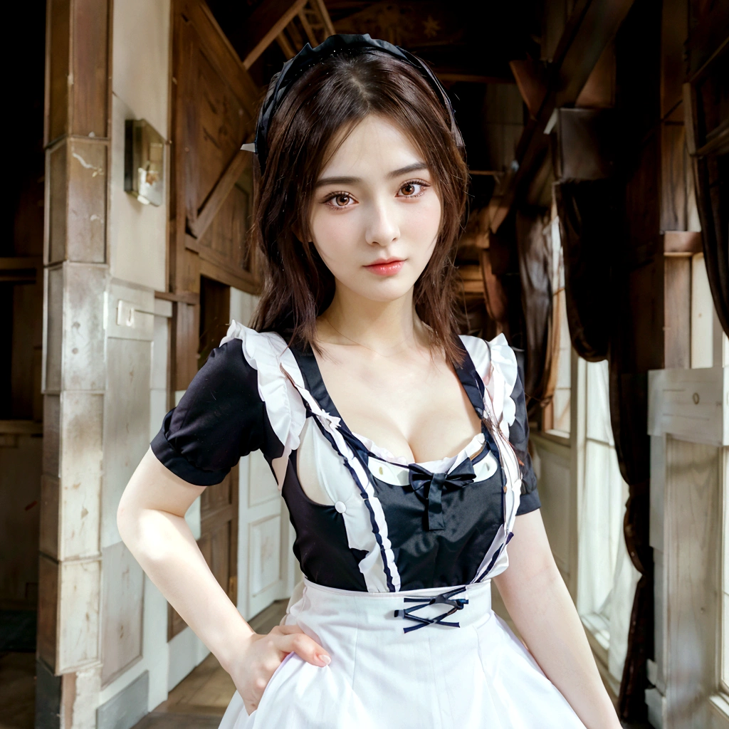 cool、anime character dressed in Maid outfit standing in a hallway, anime girl in a Maid costume, Maid outfit, Maid, gorgeous Maid, a Maid in a magical forest, Created by Anime Painter Studio, Realistic young anime girl, anime cat girl in a Maid costume, Anime-style 3D, Realistic Anime 3D Style, :14 80s anime style, Maid dress
