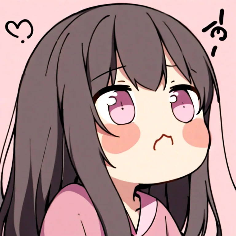 Anime girl with long black hair and pink shirt looking up at the sky, Animation drawings inspired by Ma Yuanyu, tumblr, serial art, Cute and natural anime face, Cute anime face, Cute girl anime visual, Cute anime girl, extremely Cute anime girl face, Lovely art style, Cute anime girl portrait, Kawaii realistic portrait, Young anime girl